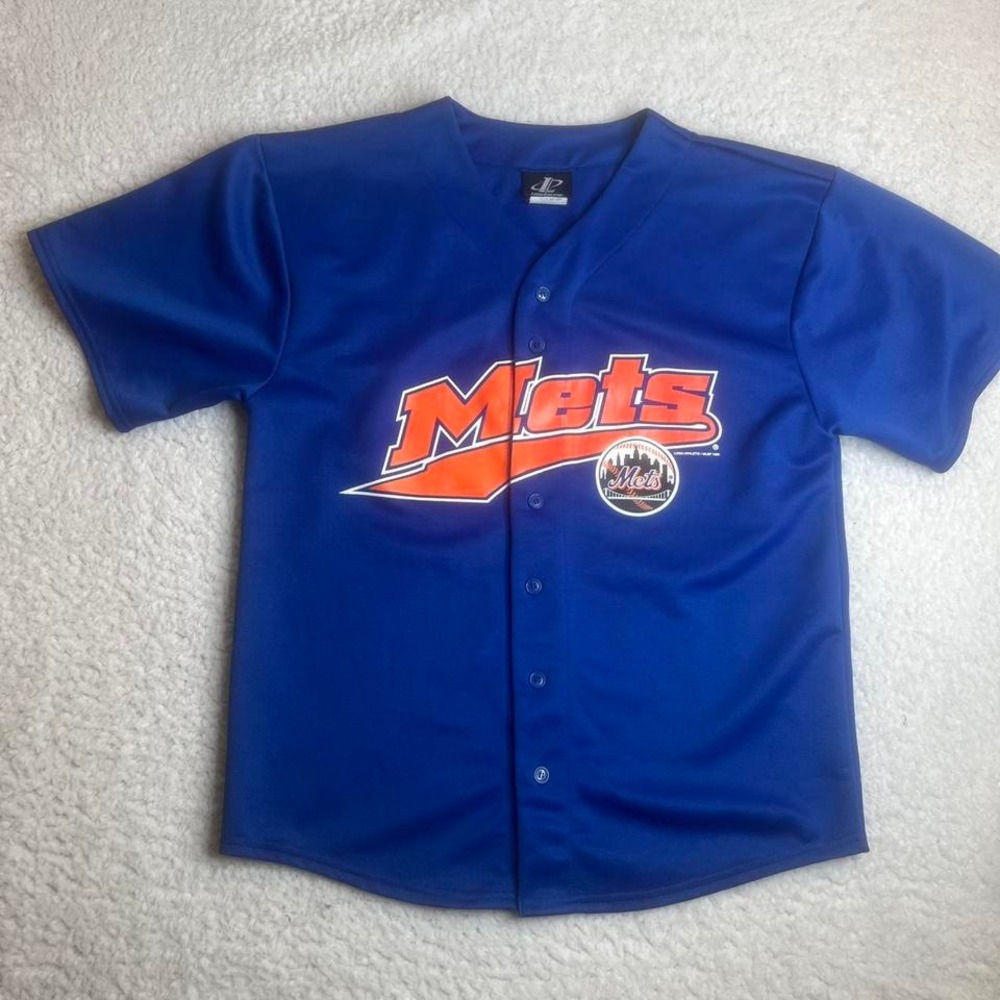 1999 New York Mets‎ men's blue orange jersey logo athletic vintage mlb xl